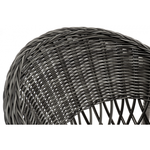 Плетеный стул Сицилия из искусственного ротанга, цвет графит