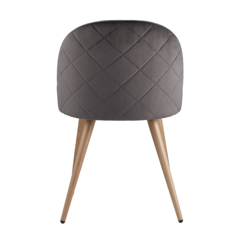 Стул Лион велюр с ромбами серый