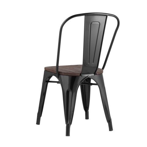 Стул TOLIX WOOD черный глянцевый