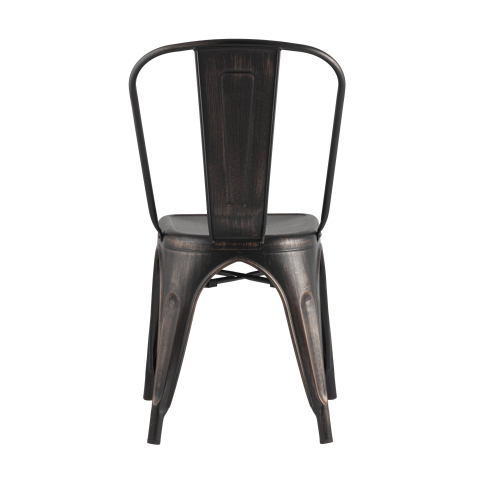 Стул TOLIX черный патина золото