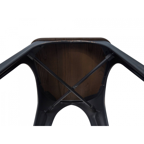 Стул TOLIX WOOD черный патина золото