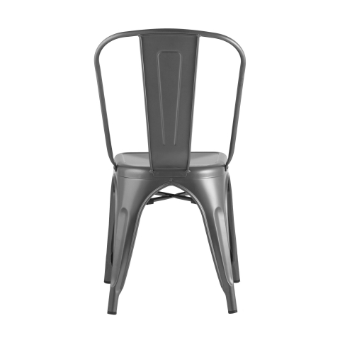 Стул TOLIX серебристый матовый