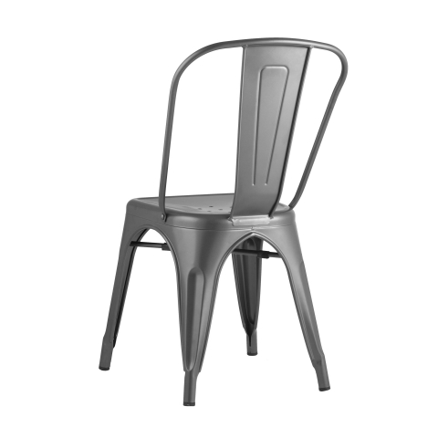 Стул TOLIX серебристый матовый