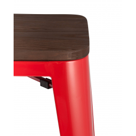 Стул барный TOLIX WOOD красный глянцевый