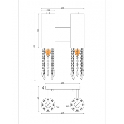 Бра Moderli V10011-2W Klimand