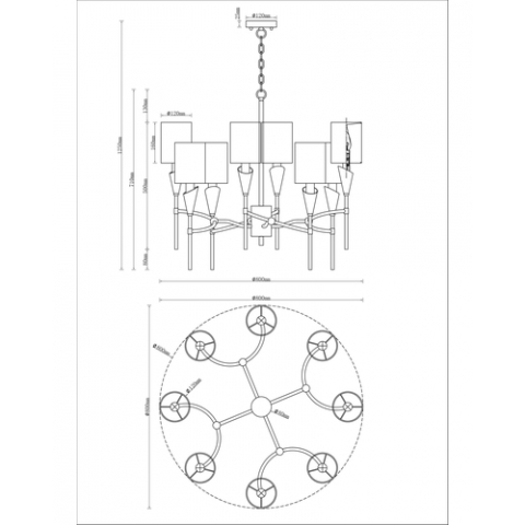 Люстра подвесная Moderli V10030-8P Luiza
