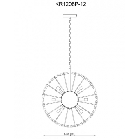 Люстра подвесная Moderli V10230-P12 Selectra