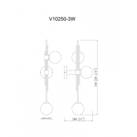 Светильник настенный Moderli V10250-3W Sience