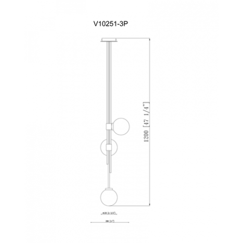 Светильник потолочный на штанге Moderli V10251-3P Sience