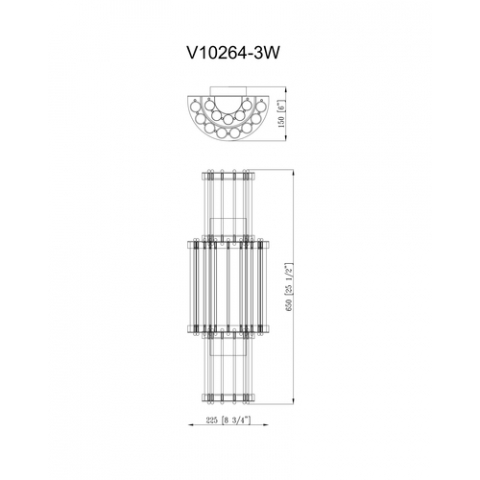 Светильник настенный Moderli V10264-3W Crumbly