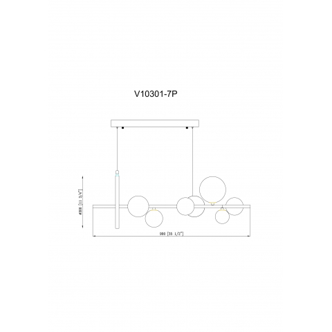 Люстра подвесная Moderli V10301-7P Dakisa