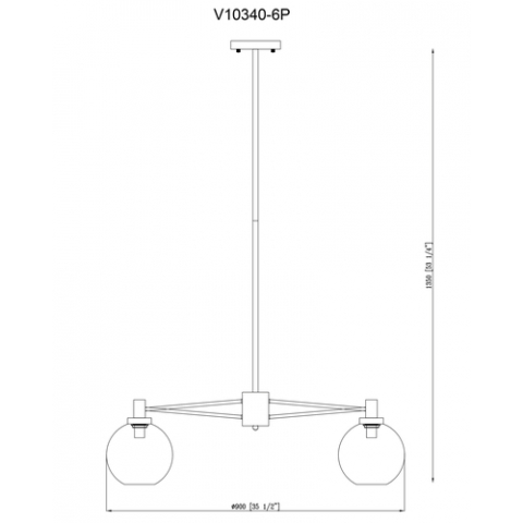 Люстра подвесная Moderli V10340-6P Bizet