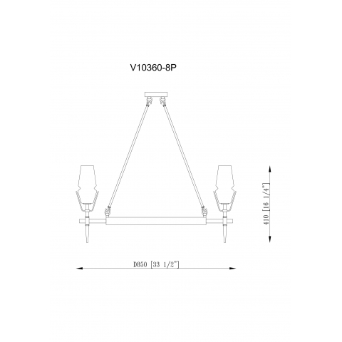 Люстра подвесная Moderli V10360-8P Stella