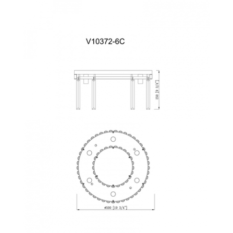 Светильник потолочный Moderli V10372-6C Avista