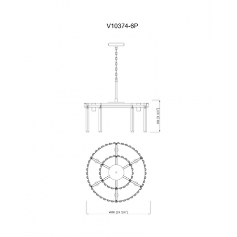 Светильник подвесной Moderli V10374-6P Avista