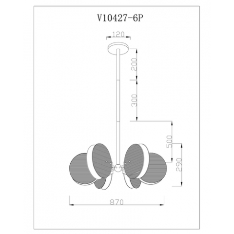 Люстра на штанге Moderli V10427-6P Bari