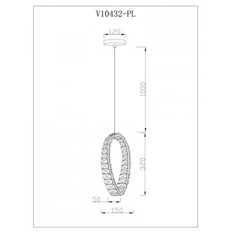 Светильник подвесной светодиодный Moderli V10432-PL Verona