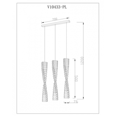 Светодиодная подвесная люстра Moderli V10433-PL Asti