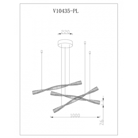 Светодиодная подвесная люстра Moderli V10435-PL Asti