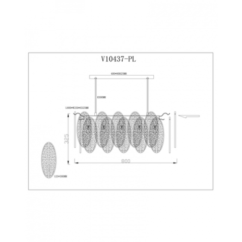 Люстра на штанге Moderli V10437-PL Rimini