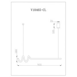 Светильник подвесной светодиодный Moderli V10465-CL Torino