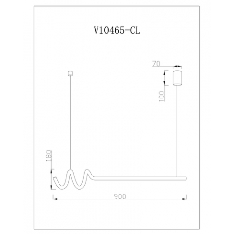 Светильник подвесной светодиодный Moderli V10465-CL Torino
