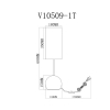 Лампа настольная Moderli V10509-1T Flint