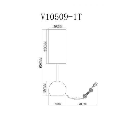 Лампа настольная Moderli V10509-1T Flint