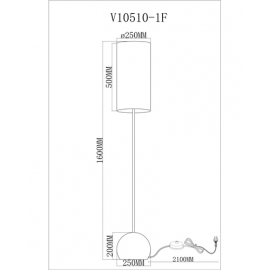 Торшер Moderli V10510-1F Flint