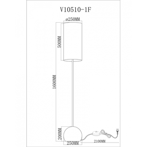 Торшер Moderli V10510-1F Flint