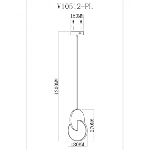 Светильник подвесной светодиодный Moderli V10512-PL Mesa