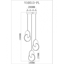 Светильник подвесной светодиодный Moderli V10513-PL Mesa