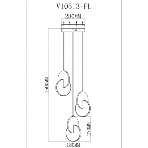 Светильник подвесной светодиодный Moderli V10513-PL Mesa