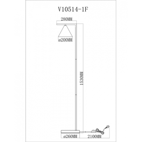Торшер Moderli V10514-1F Omaha