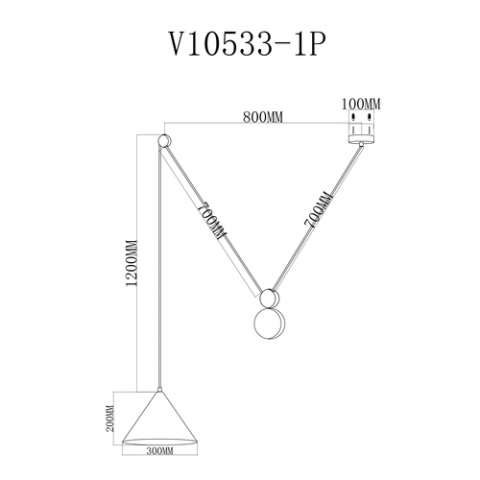 Светильник подвесной Moderli V10533-1P Plano