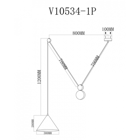 Светильник подвесной Moderli V10534-1P Plano