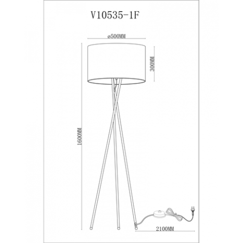 Торшер Moderli V10535-1F Palma