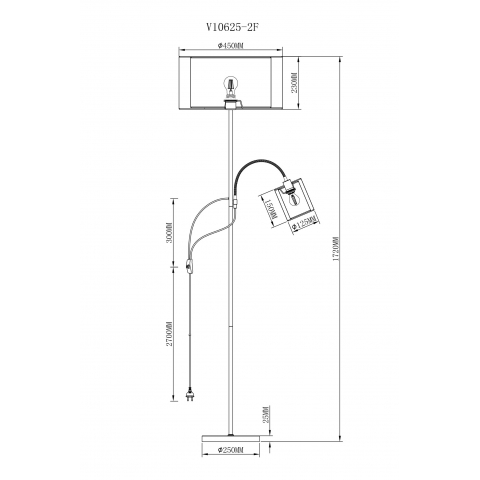 Торшер Moderli V10625-2F Room