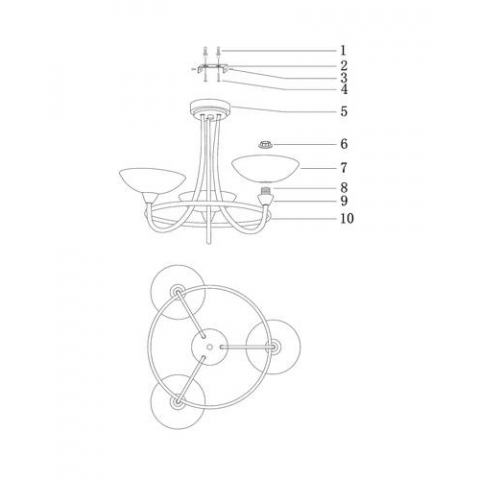 Люстра потолочная Moderli V1201-3C Lione 3*E27*60W