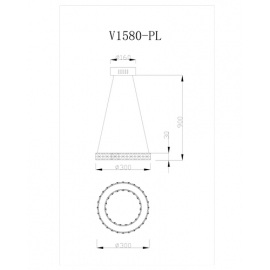 Подвесной светодиодный светильник Moderli V1580-PL Luna LED*12W