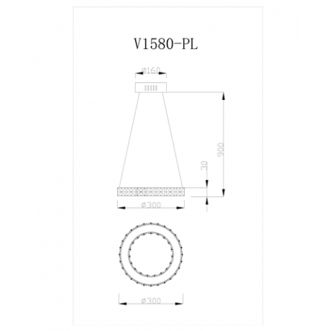 Подвесной светодиодный светильник Moderli V1580-PL Luna LED*12W