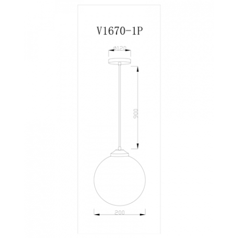 Подвесной светильник Moderli V1670-1P Graphic 1*E27*60W