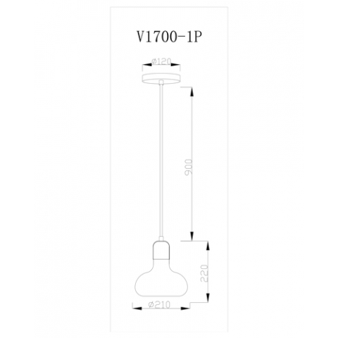 Подвесной светильник Moderli V1700-1P One 1*E27*60W