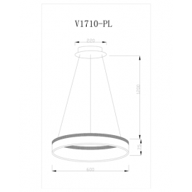 Светодиодная подвесная люстра Moderli V1710-PL Strips LED*39W