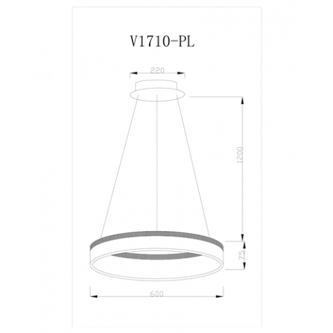 Светодиодная подвесная люстра Moderli V1710-PL Strips LED*39W