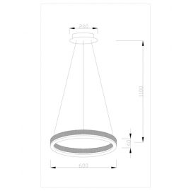 Светодиодная подвесная люстра Moderli V1753-PL Bona LED*38W