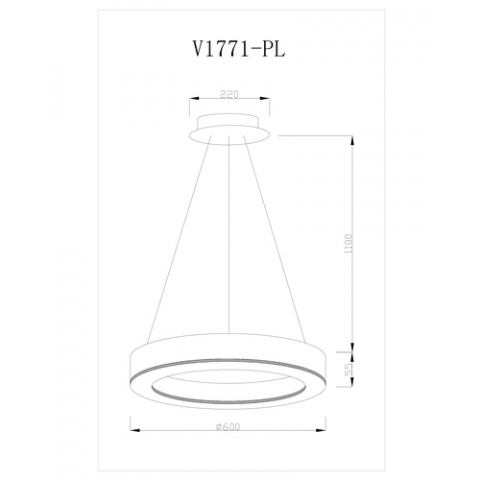 Светодиодная подвесная люстра Moderli V1771-PL Viso LED*76W