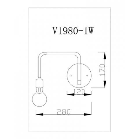 Настенный светильник Moderli V1980-1W Viona 1*E27*60W