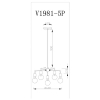 Потолочная люстра Moderli V1981-5P Viona 5*E27*60W