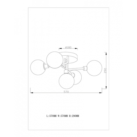 Потолочная люстра Moderli V2060-5C Smolly 5*G9*5W